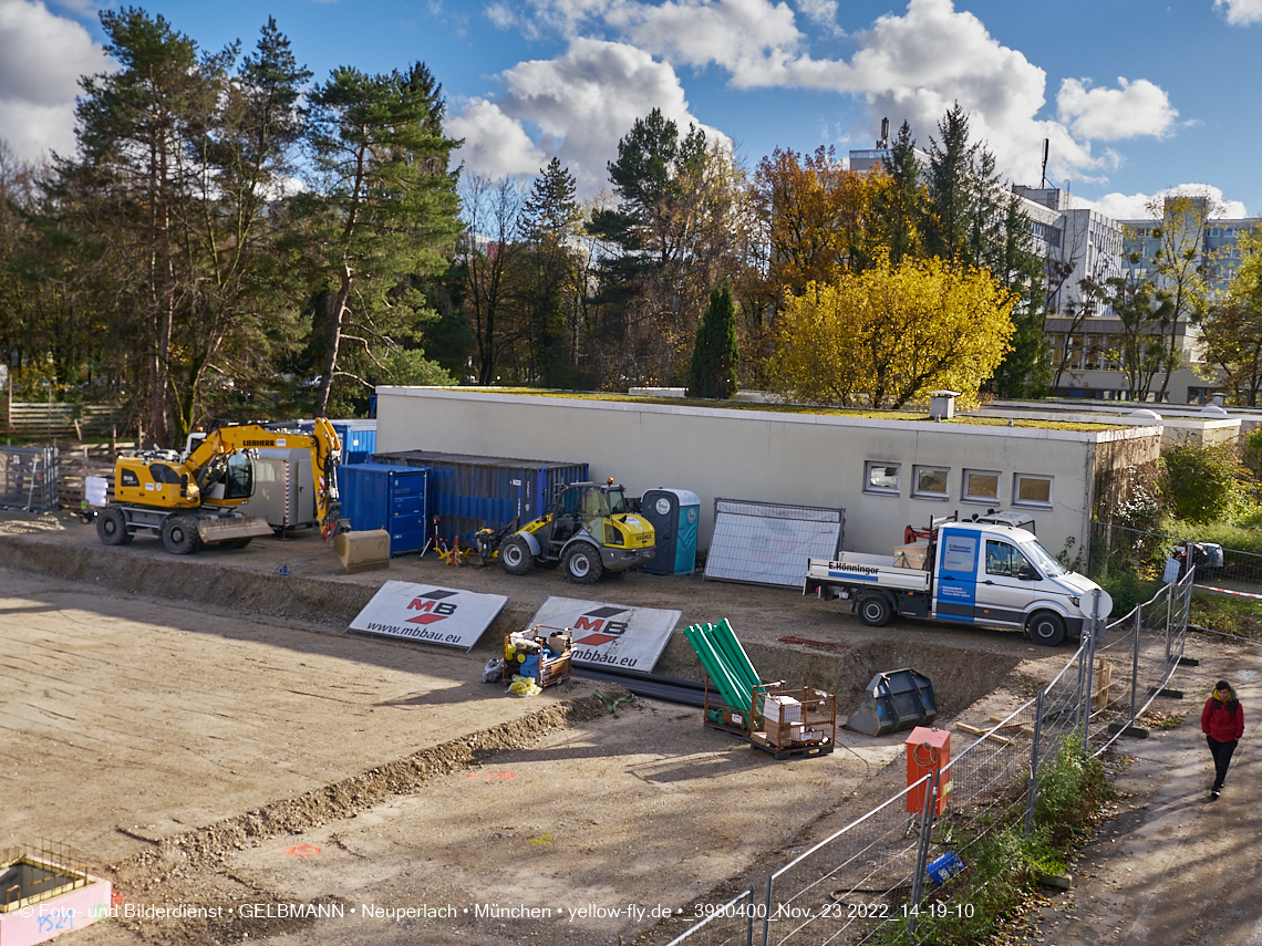 23.11.2022 - Baustelle an der Quiddestraße Haus für Kinder in Neuperlach